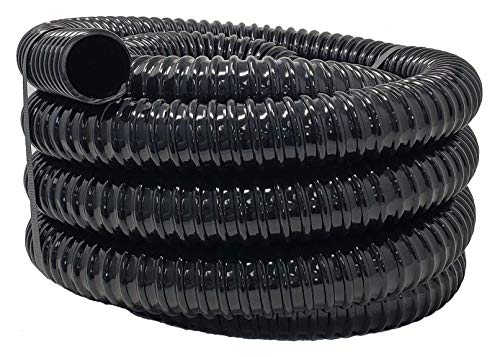Sealproof Kinkproof 112 Dia Waterfall Pond Tubing 112Inch ID 20 FT Black Corrugated PVC Strong Flexible Tubing Made in USA