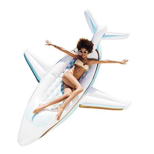FUNBOY Giant Inflatable Luxury Private Jet Airplane Pool Float Perfect for a Summer Pool Party
