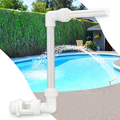 Klleyna WaterFountain SwimmingPool Sprinkle Accessories  Waterfall Above Inground Pool Cooling Spray for Outdoor Garden Pond Aerator Circulation High Pressure Pool Jet Fountain Pump Attachment