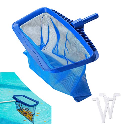 Hasoar Pool Skimmer Net for Cleaning Swimming Pool and Pound Heavy Duty Swimming Pool Leaf Rake Net Catcher for Inground Pool with Strong Plastic Frame