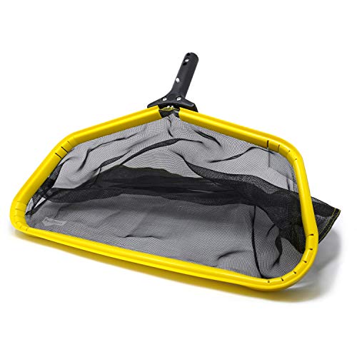 Pool Skimmer Net Leaf Rake Catcher Water Cleaner with Reinforced Deep Mesh Skim Bag Cleaning Tool