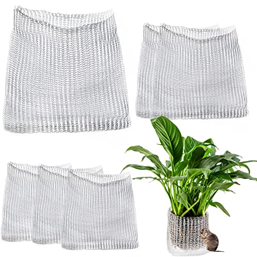 6 Pcs Root Guard Gopher Proof Wire Basket Mole and Vole Mesh Wire Baskets Underground Stainless Steel Wire for Plants 1 Gallon 3 Gallon 5 Gallon