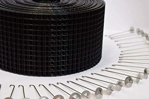 Solar Panel Bird  Critter Guard Kit  6 in x 100ft Roll Wire Mesh  50 Stainless Steel Clips  Heyco Products