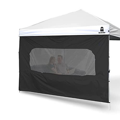 MordenApe Sunshade Sidewall with Window for 10x10 Pop Up Canopy Instant Canopy SunWall 1 Pack (10 x 10 Black)