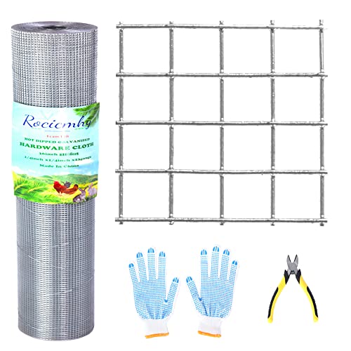 Rocicmhy 36x100 Hardware Cloth 14 Inch 23GaChicken Coop WireHardware MeshWelded Wire Fence RollsGalvanized Wire Mesh FenceChicken Wire FenceRabbit Wire Fencing RollWelded Wire Mesh Roll