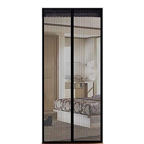 ZHCHL Magnetic Screen Door 34x83 Double Patio Mesh Cover AntiTearing Reinforced Keep Mosquito Fly Bug Out Seamless Close Up
