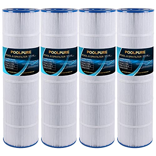 POOLPURE C7468 Filter Replaces Jandy CL 460 CV460 PJAN115 Unicel C7468 Filbur FC0810 Excel Filters XLS705 FC6410 Aladdin 21501 Baleen AK60432 4X115 sqft Filter Cartridge 4 Pack