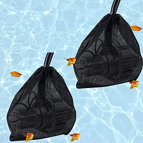 Atrusu Pump Barrier Bag 2PACK Pond Pump Filter Bag with Drawstring Large Black Media Pump Mesh Bag for Pond Biological Filters in Pond Swimming Pool Aquarium Fish Tank