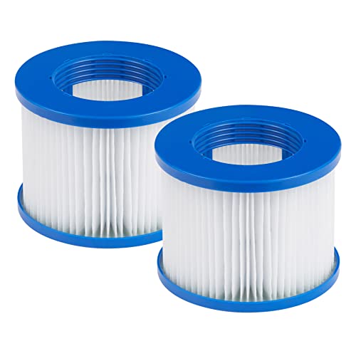COZ Spa Tub Filters for Inflatable Hot Tubs and Swimming Pools 2 Pack Pool Filter Replacement Cartridges for Portable Bathtubs Pool Accessory for Outdoor Hot Tub and Above Ground Pool 39 x 3 Inch