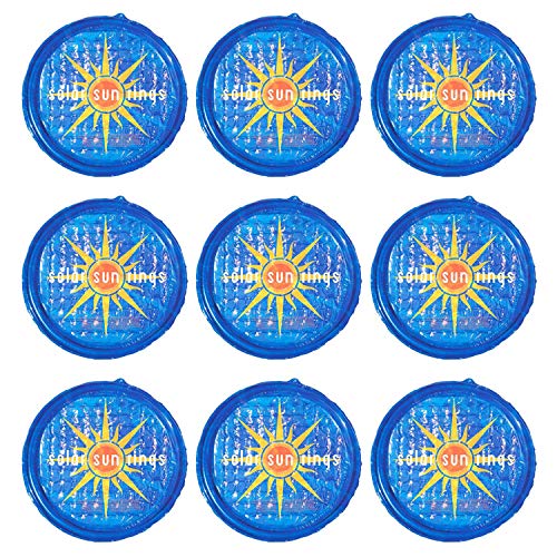 Solar Sun Rings UV Resistant Above Ground Inground Swimming Pool Hot Tub Spa Heating Accessory Circular Heater Solar Cover Blue (9 Pack)
