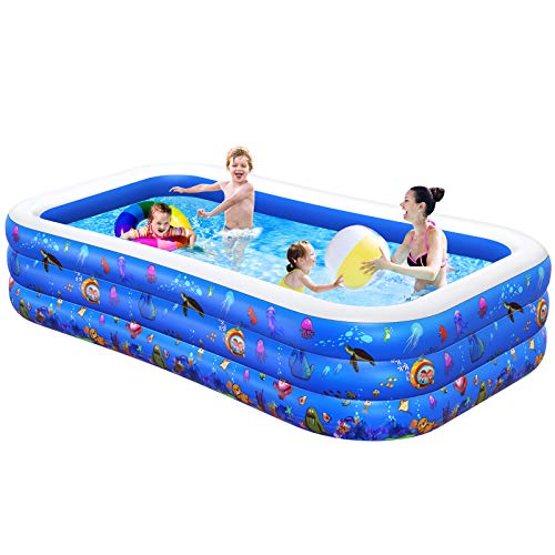 Inflatable Swimming Pool Kiddie Pool Family Lounge Pool for Kids Adult Infant Toddlers 120 X 72 X 22 Thickened Blow Up Pool Easy Set Swimming Pool for Outdoor Backyard Garden