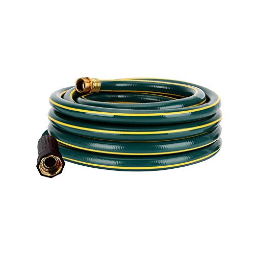 Solution4Patio 58 in x 6 ft Short Garden Hose No Leaking Green LeadHose MaleFemale Solid Brass Fittings for Reel Cart Water Softener Dehumidifier Camp RV Filter and Janitor Sink Hose