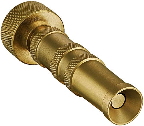 INNAV8 Solid Brass Hose Nozzle Heavy Duty  HIGH Pressure Hose Nozzle for Garden Hose  Easy Twist Water Hose Nozzle Sprayer  Brass Nozzle Sprayer for Car Wash  Brass Hose Spray Nozzle for Hose