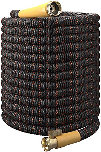 TBI Pro Garden Hose Expandable Flexible  Super Durable 3750D Fabric  4Layers Flex Strong Latex  NoRust Brass Connectors with Pocket Protectors  Water Hoses for Gardening (100FT Only)