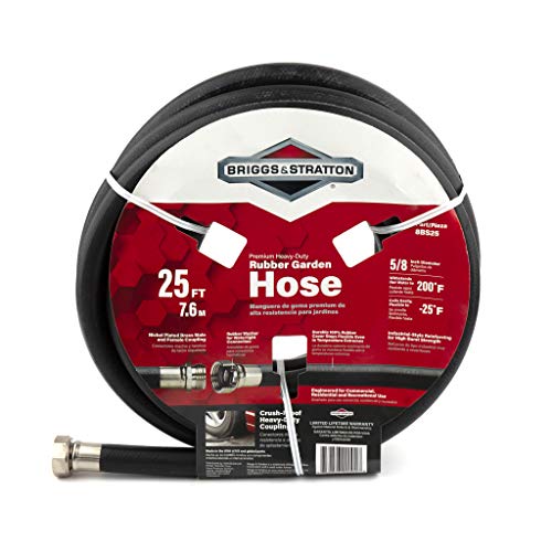 Briggs and Stratton 8BS25 25Feet Premium HeavyDuty Rubber Garden Hose