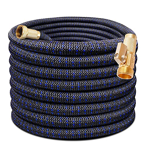 Garden Hose 50FT Expandable Water Hose Heavy Duty Triple Latex Core and 34inch Metal Connector Lightweight Expandable Hose Never Kink Collapsible Retractable Hoses for Outdoors
