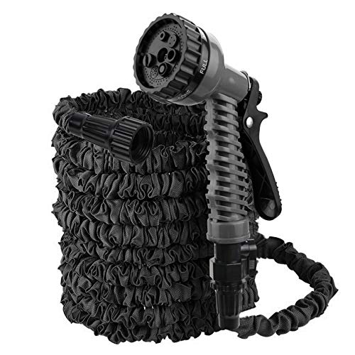 Micnaron Garden Hose Water Hose 25FT Expandable Garden Water Hose Double Latex Core  Extra Strength Fabric Protection  8 Functions Spray Nozzle Collapsible Hose for Flowers and Plants