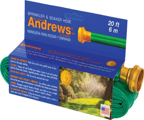 AM Andrews 7012350 2in1 Flexible Sprinkler and Soaker Hose 20Feet