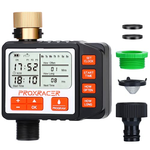Hose Timer Water Timer Electronic Sprinkler Timer Outdoor IP65 Waterproof Programmable Automatic Controller Manual Control Irrigation Timer for Garden Lawn