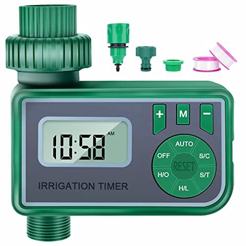 Sprinkler Timer Hose Water Timer Programmable Irrigation Watering Timer with AutomaticManualRain Delay Waterproof Faucet Timer for Outdoor Garden Lawns  2 Pack of Free Teflon Tape Mvaopa