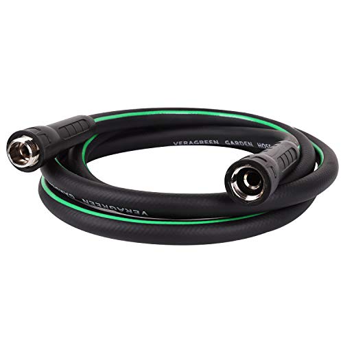 VERAGREEN 58 in Garden Hose 10FT Hybrid Heavy Duty Water Hose LightweightKink Resistant and Coils Easily (10FT)