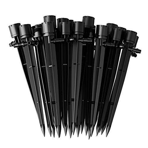 YHmall 50 Pcs Adjustable Irrigation Drippers Drip Irrigation Parts Suitable for 47mm Tube 360° Degree Water Flow Drip Irrigation Emitters for Garden Patio Lawn Flower Bed Vegetable