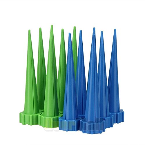 12x Automatic Garden Cone Watering Spike Plant Flower Waterers Bottle Irrigation