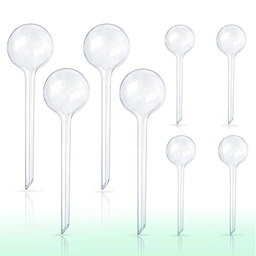 Fottaqqan 8 Pcs Clear Garden Watering GlobesSelfWatering BulbsAutomatic Watering System for PlantsGarden Water Device for Plant Indoor Outdoor