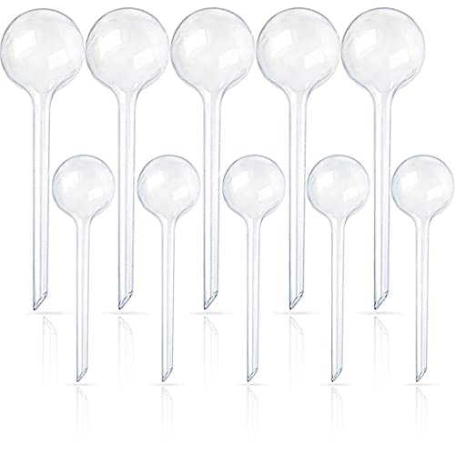 Pynqdfu 10 Pcs Clear Plant Watering GlobesPlastic SelfWatering BulbsFlower Automatic Watering DeviceGarden Waterer for Plant Indoor Outdoor