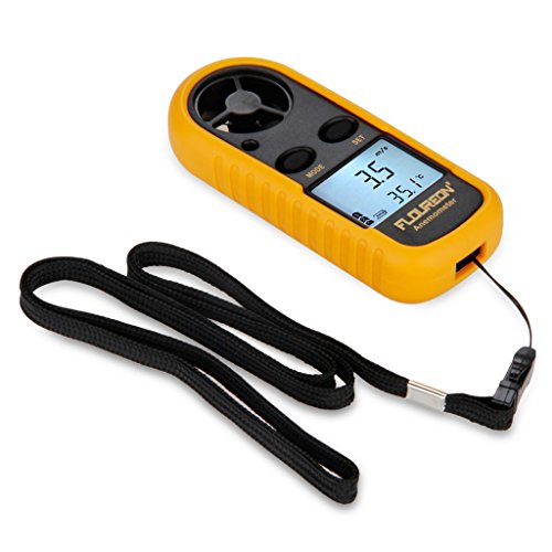 Floureon Gm816 Lcd Digital Display Handheld Portable Air Velocity Wind Speed Temperature Gauge Meter Anemometer