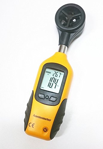 New Digital Mini LCD Wind Speed Gauge Anemometer Meter Temperature Thermometer