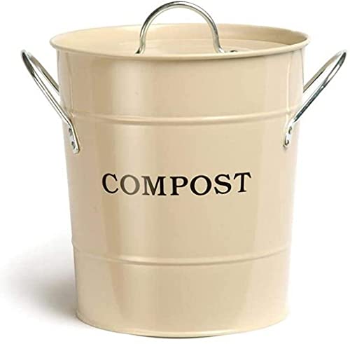 Exaco 2in1 Kitchen Countertop Compost Bin 1 Gallon Oatmeal