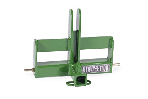 Category 0 3 Point Hitch Receiver Drawbar with Suitcase Weight Bracket Kit  Green