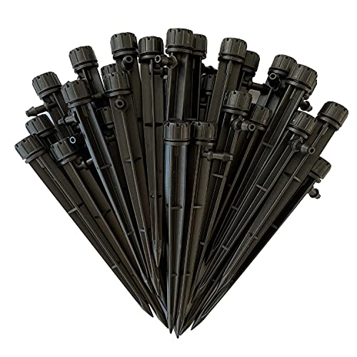 MANSHU 50pcs Adjustable Irrigation Drippers Drip Emitters Perfect for 47mm Tube PE Pipe Adjustable 360 Degree Water Flow Drip Irrigation System for Flower beds Vegetable Gardens Herbs Gardens