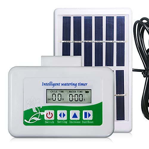 Upgrade Smart Water Pump Solar Garden Automatic Watering Device Outdoor Plants Self Drip Irrigation Solar Energy Charging Timer System Potted Plant Drip Irrigation for Potted Plants Flower Vegetables