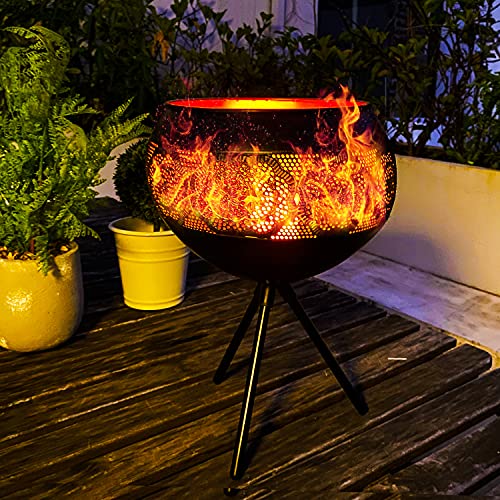 Solar Lantern Outdoor  Waterproof Metal Flickering Flame Solar Floor Lamp Solar Powered Table Lantern for Garden Deck Yard Patio Decor