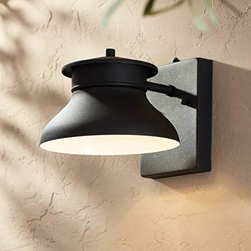 Danbury Modern Contemporary Outdoor Wall Light Fixture LED Black 6 Security Dusk to Dawn Decor for Exterior House Porch Patio Outside Deck Garage Yard Front Door Garden Home  John Timberland