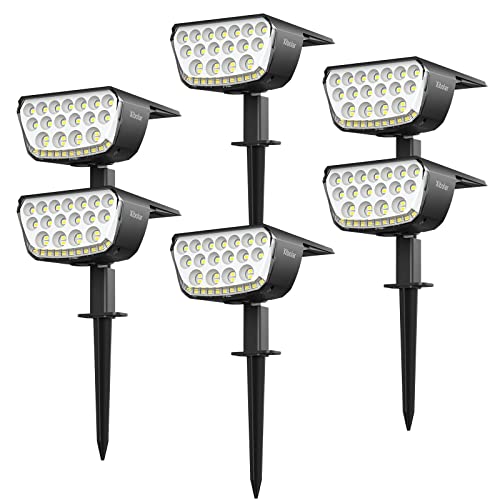 Solar Spot Lights Outdoor 6 PackXibolar 32 LED Solar Landscape Spotlights IP65 Waterproof Solar Powered Garden Wall Lights Auto OnOff 2 Modes Lighting for Yard Pathway Porch Patio(Cool White)