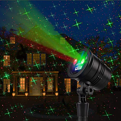 Outdoor Laser Light Christmas Projector Lights Laser Star Light with Remote Control Indoor Outdoor Holiday Decoration Christmas Gift Wedding  Home  Party Garden  Wall Decoration