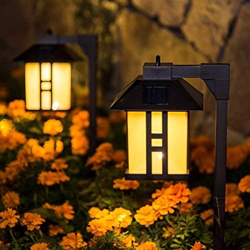 GIGALUMI Solar Powered Path Lights Solar Garden Lights Outdoor Landscape Lighting for LawnPatioYardPathwayWalkwayDriveway (4 Pack)…