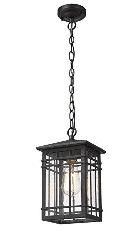 Rosient Outdoor Pendant Lighting 1Light Exterior Pendant Lantern Porch Hanging Lantern Lights Exterior Pendant Lamp for for Porch Patio Entryway