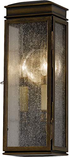 Feiss OL7400ASTB Whitaker Outdoor Lighting Wall Pocket Sconce Bronze 2Light (6W x 17H) 120watts