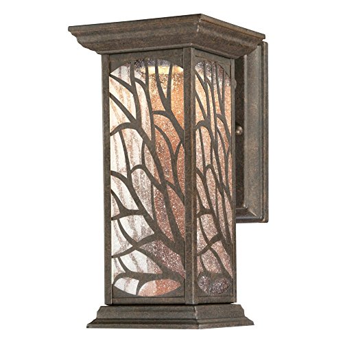 Westinghouse Lighting 6312000 Glenwillow OneLight LED Victorian Bronze Finish with Clear Seeded Glass Outdoor Wall Fixture