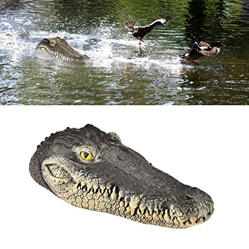 GARTENGERATE Pond Floating Alligator Head Decoy Outdoor Pools Float Fake Gator Head Deterrent Ducks Crocodile Head for Decorations Swimming Pool koi Pools 13 x 55 x 28