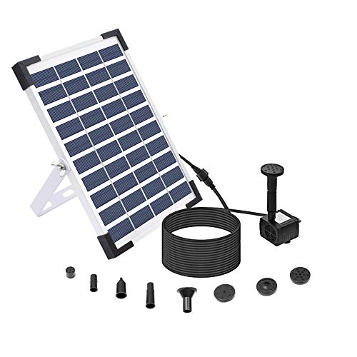 Lewisia 5W Solar Fountain Pump for Pool Koi Pond Bird Bath Garden Decoration Submersible Water Pump Kit