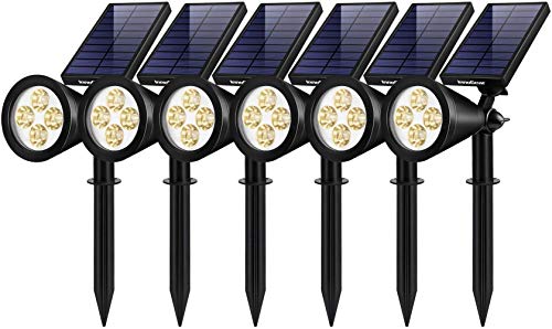 InnoGear Solar Lights Outdoor Upgraded Waterproof Solar Powered Landscape Spotlights 2in1 Wall Light Decorative Lighting Auto OnOff for Pathway Garden Patio Yard Driveway Pool Pack of 6 (Warm)