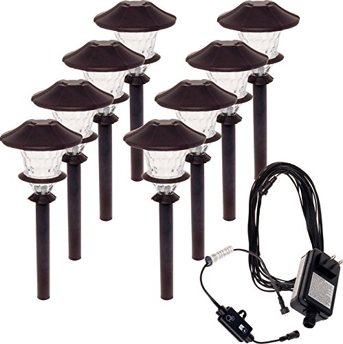 8 Pack Paradise Aluminum LED Low Voltage Path Light Kit (Oiled Bronze)