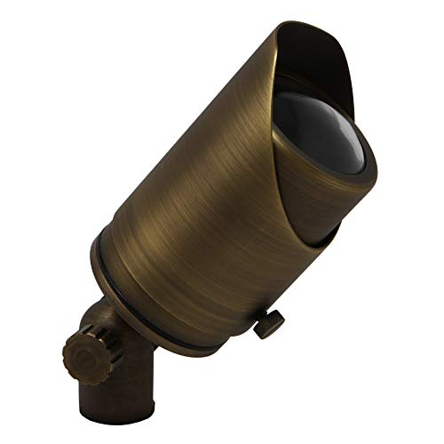 Lightkiwi C4573 Adjustable Focus Spotlight for Low Voltage Landscape Lighting  Brass (Light Bulb Not Included)