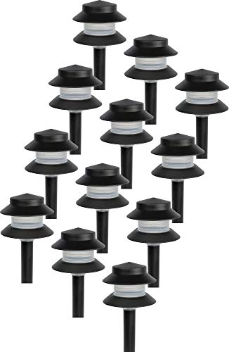 Paradise GL22627 Low Voltage Plastic 4W Path Light (Black 12 Pack)