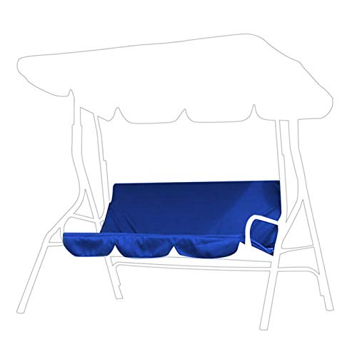 Outdoor Swing 3 Seat Waterproof Pad Replacement Swing Seat Cover Garden Courtyard Swing Set Cover Patio Swing Chair Protection Cover Replacement Ceiling Spare Protective Cover for Garden(Blue)